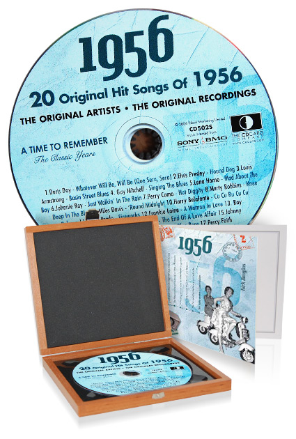 CD 1956 Musik-Hits in Luxusbox, auch mit Gravur!