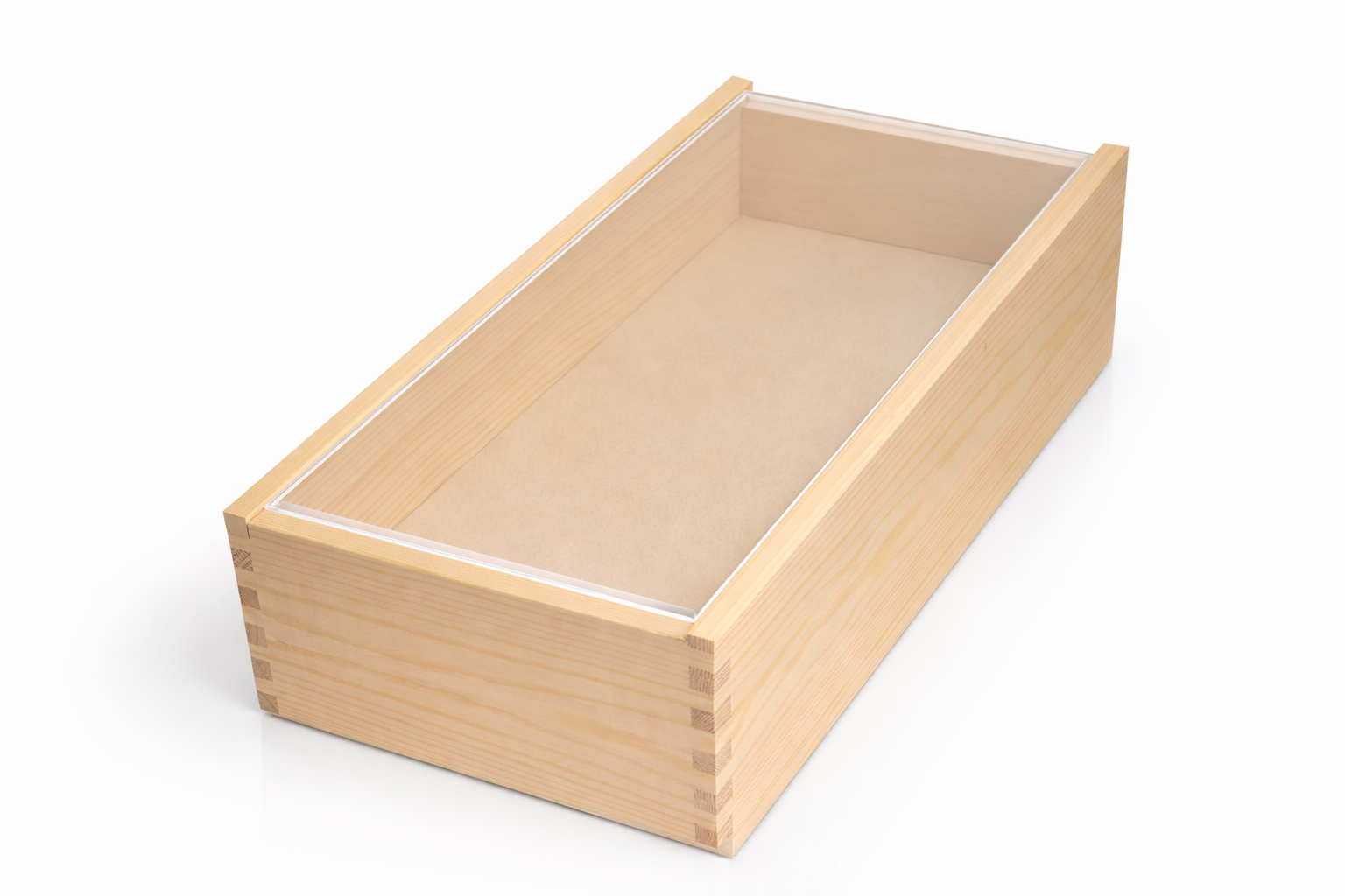 Holzkiste mit Plexiglas-Deckel für Montaubert und Lafontan