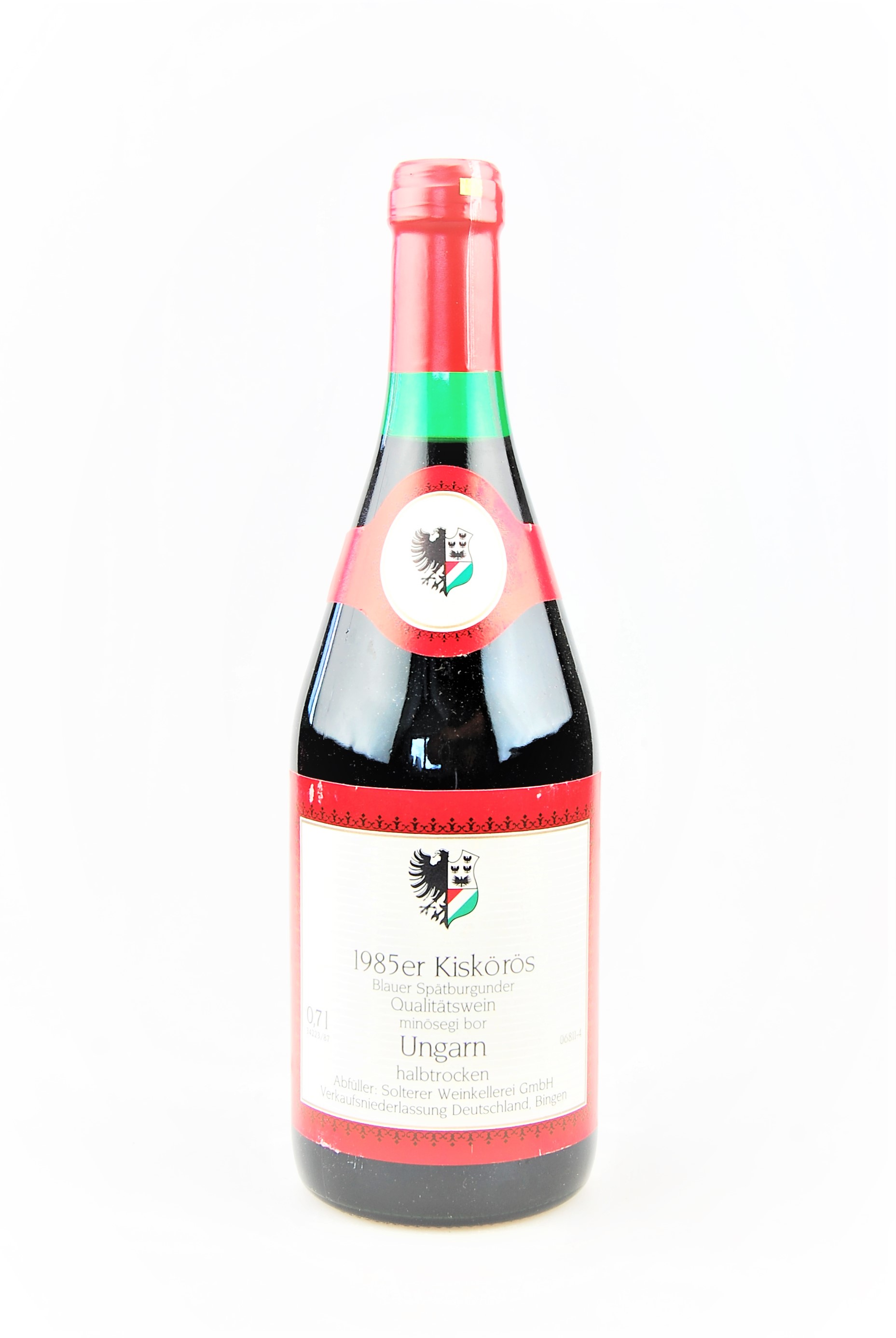 Wein 1985 Kiskörös Blauer Spätburgunder halbtrocken