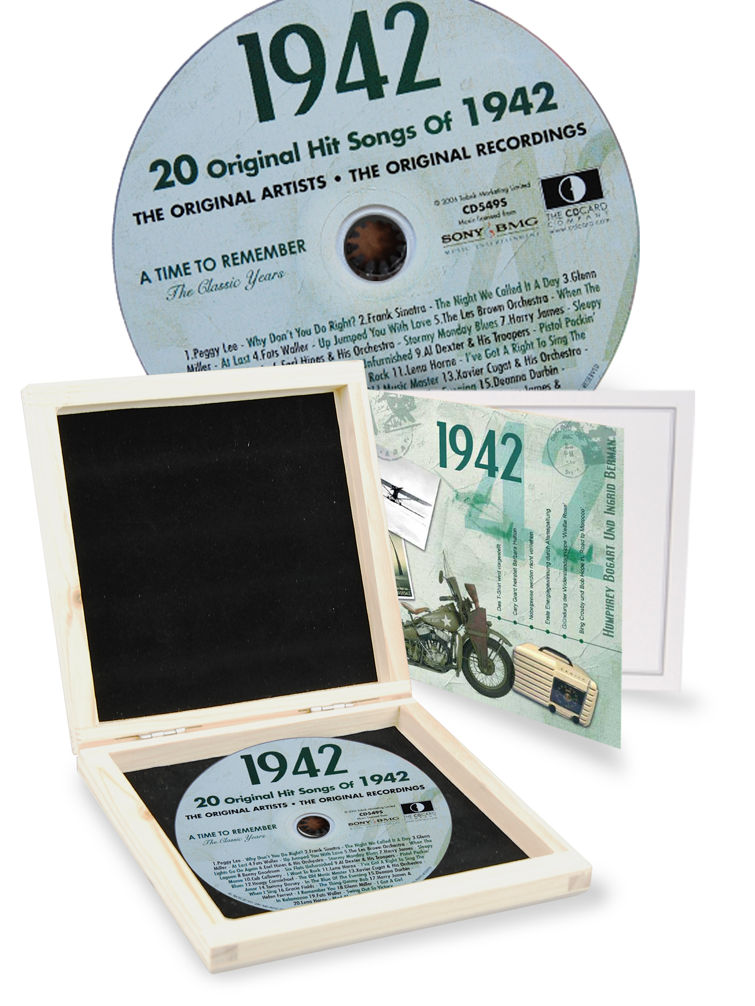 CD 1942 Musik-Hits in Luxusbox, auch mit Gravur!