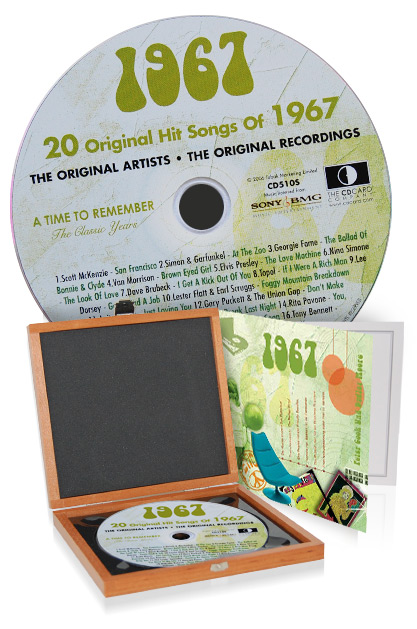CD 1967 Musik-Hits in Luxusbox, auch mit Gravur!