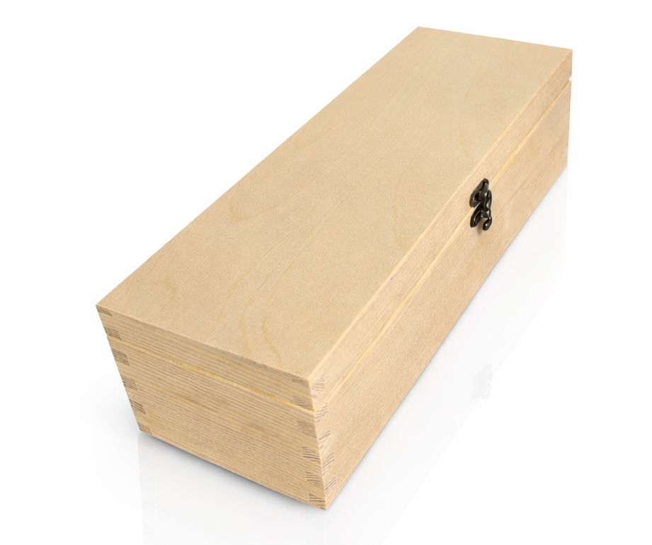 Holzschatulle für 1 Flasche mit oder ohne Gravur