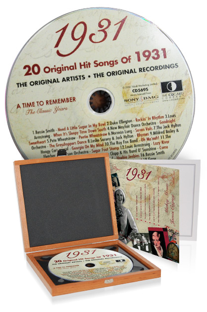 CD 1931 Musik-Hits in Luxusbox, auch mit Gravur!