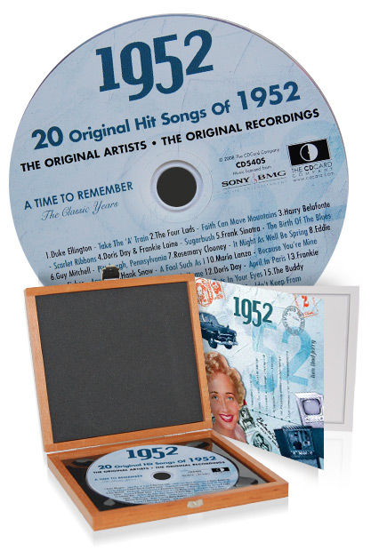 CD 1952 Musik-Hits in Luxusbox, auch mit Gravur!