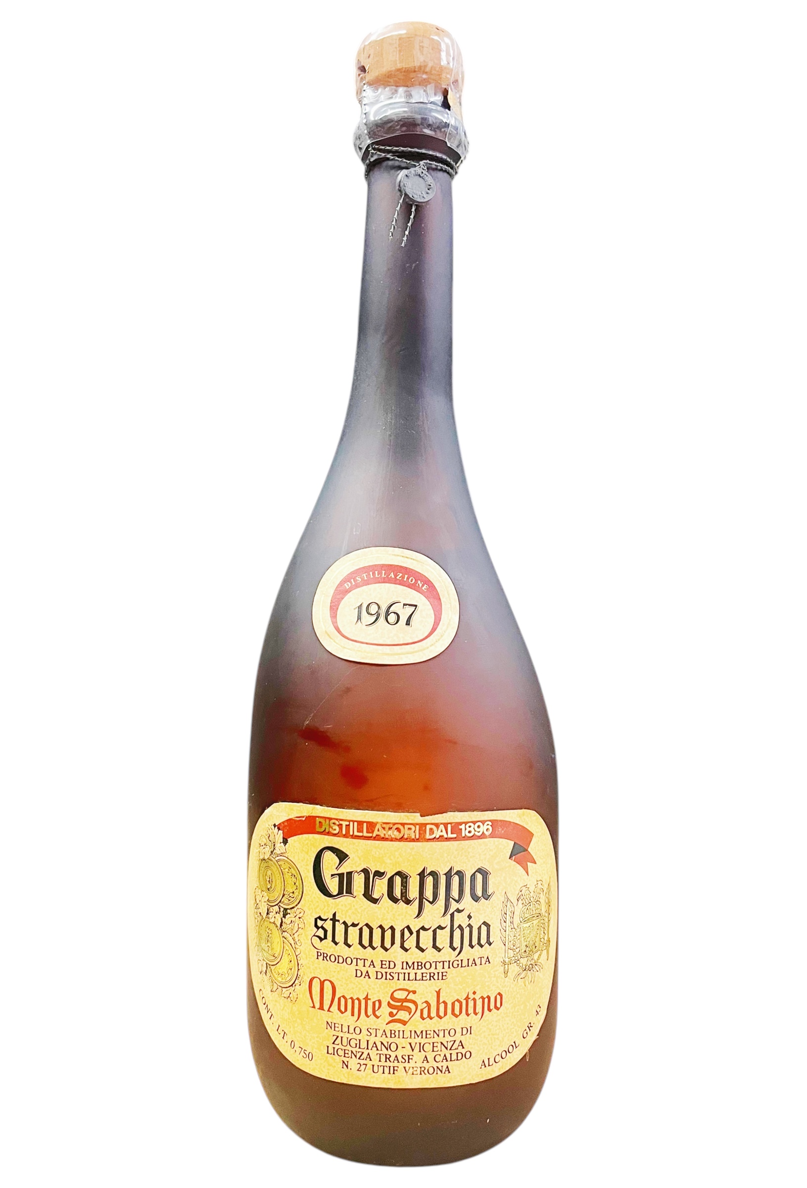 Grappa 1967 Monte Sabotino Stravecchia Zanin