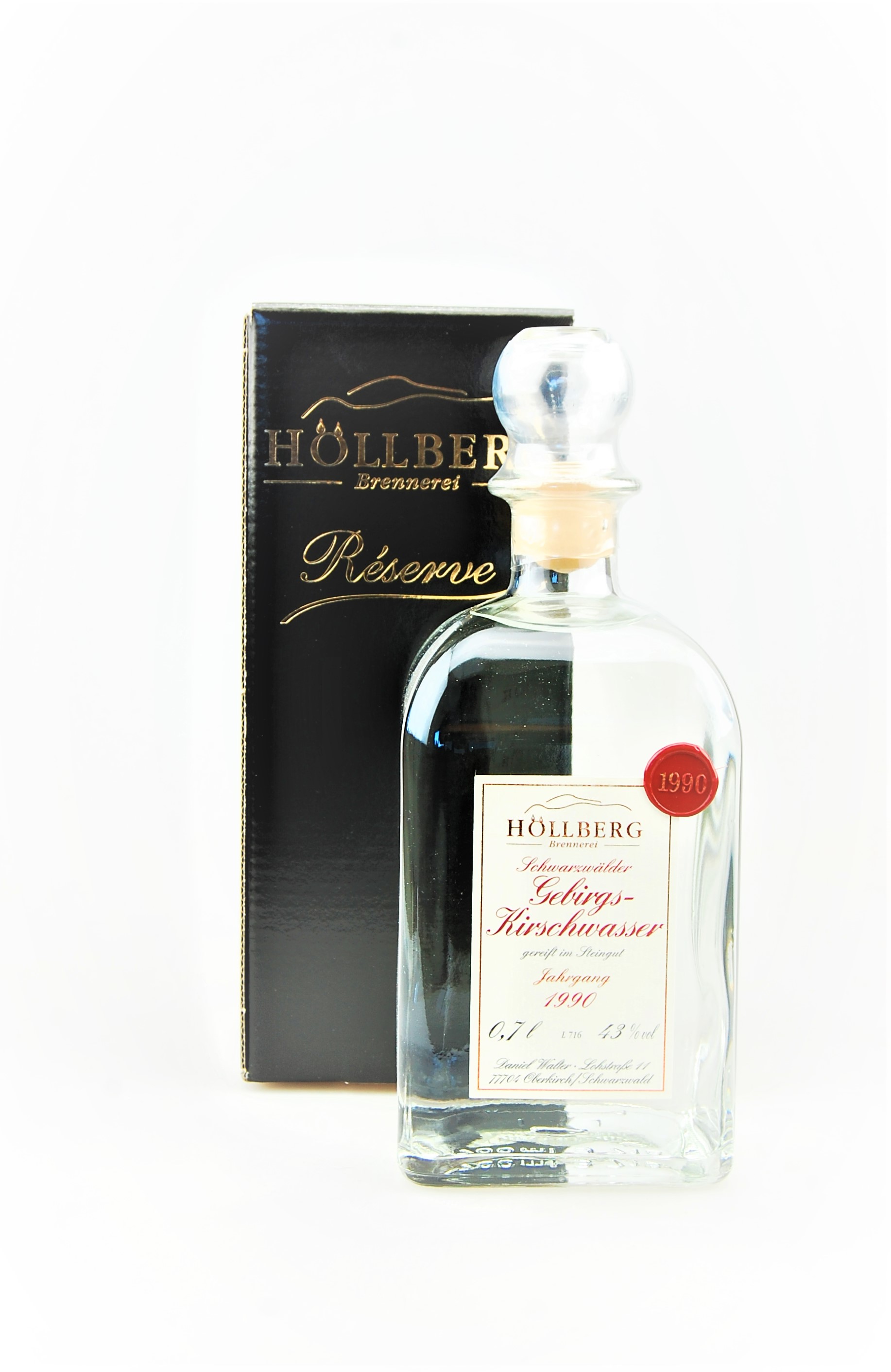 Obstbrand 1990 Gebirgs-Kirschwasser Reserve