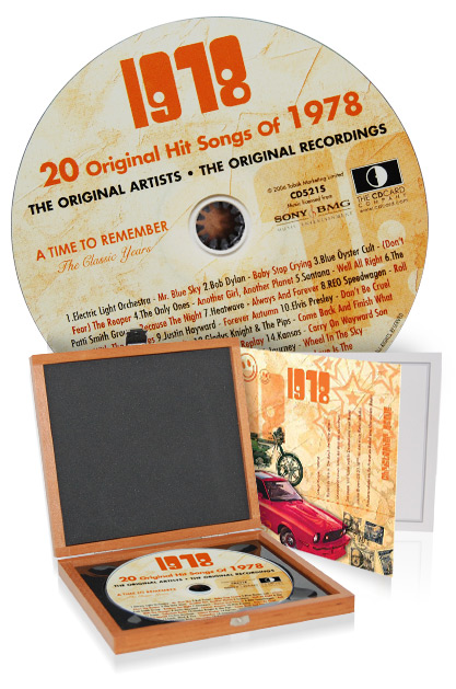 CD 1978 Musik-Hits in Luxusbox, auch mit Gravur!