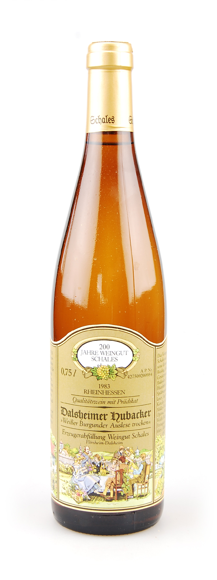 Wein 1983 Dalsheimer Hubacker Weißer Burgunder Auslese - Top!