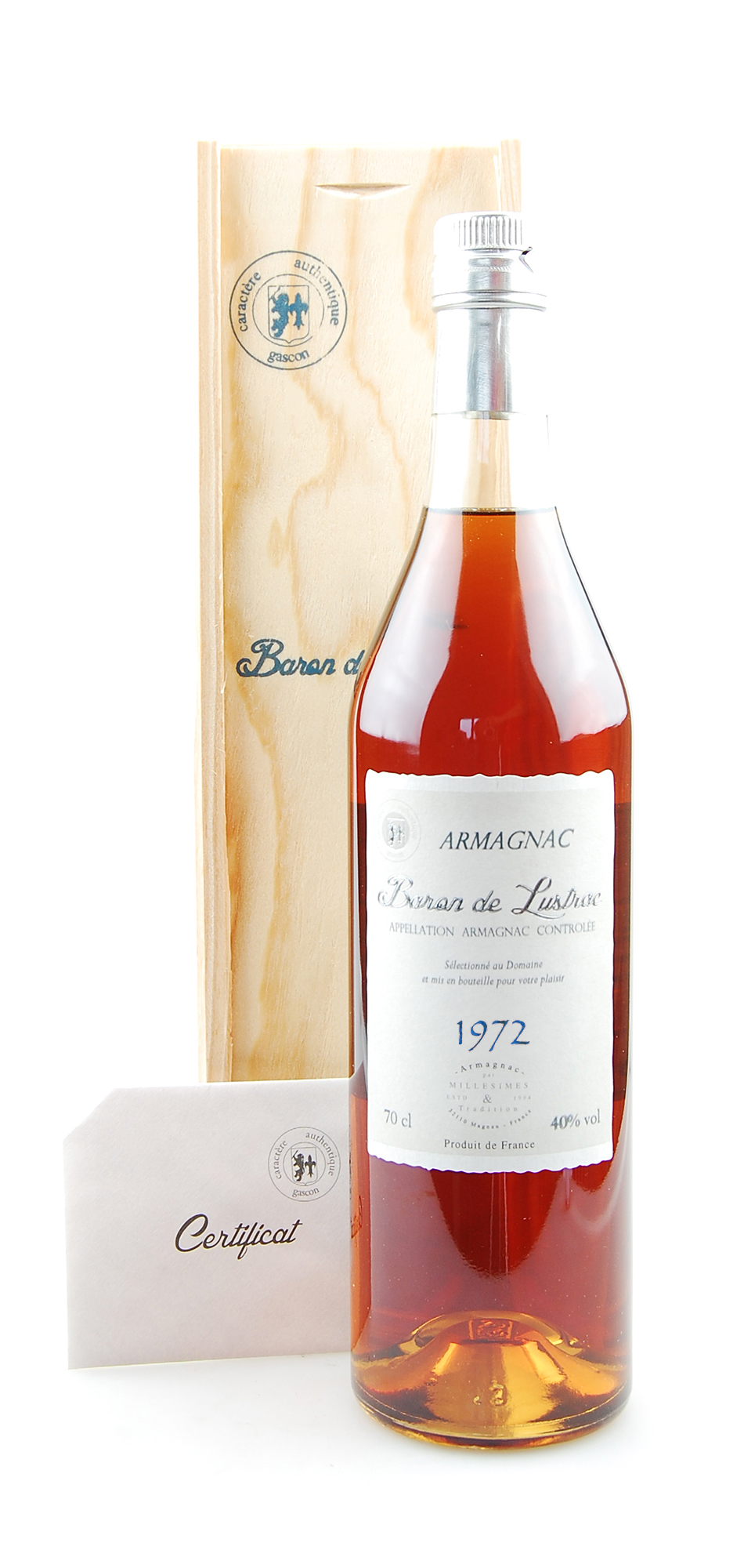 Armagnac 1972 Armagnac Baron de Lustrac 0,7l