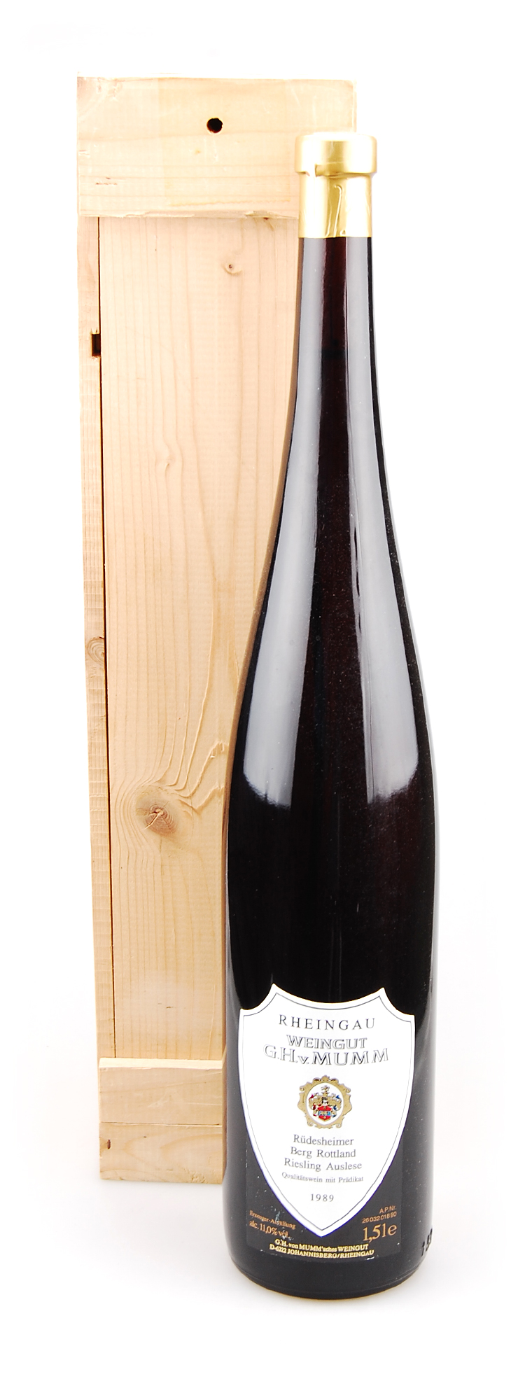 Wein 1989 Rüdesheimer Berg Rottland 1,5 Liter Riesling Auslese