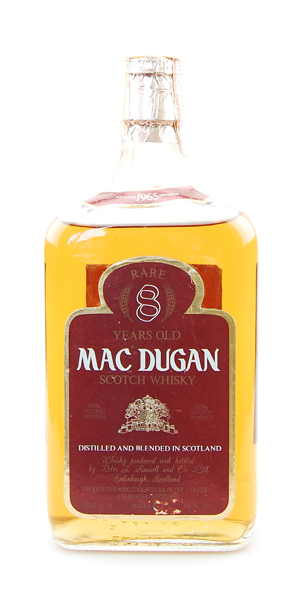 Whisky 1965 Mac Dugan Rare 8 Years Blended Scotch