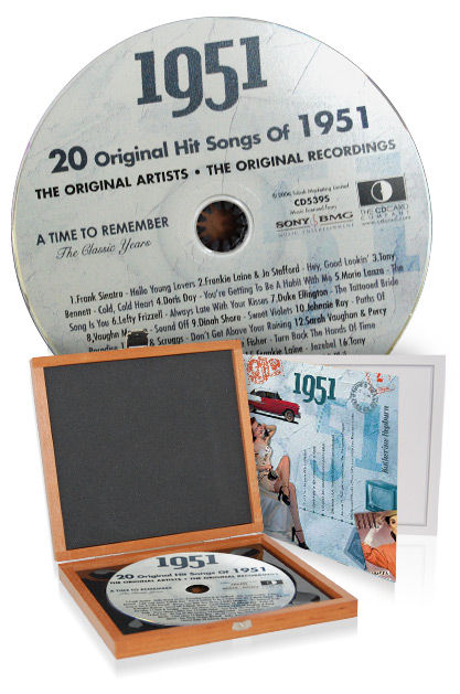 CD 1951 Musik-Hits in Luxusbox, auch mit Gravur!