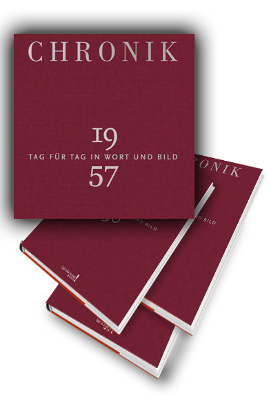 Chronik 1957 Jahrgangsband, Holzkiste und Gravur möglich!