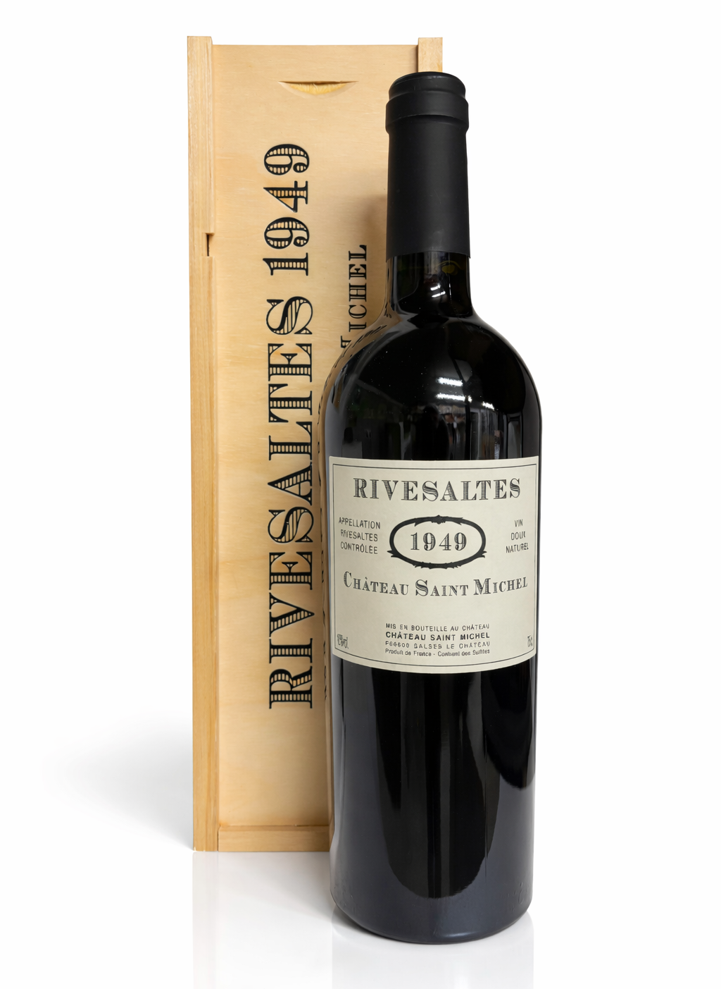 Wein 1949 Rivesaltes Domaine Saint Michel in Holzkiste