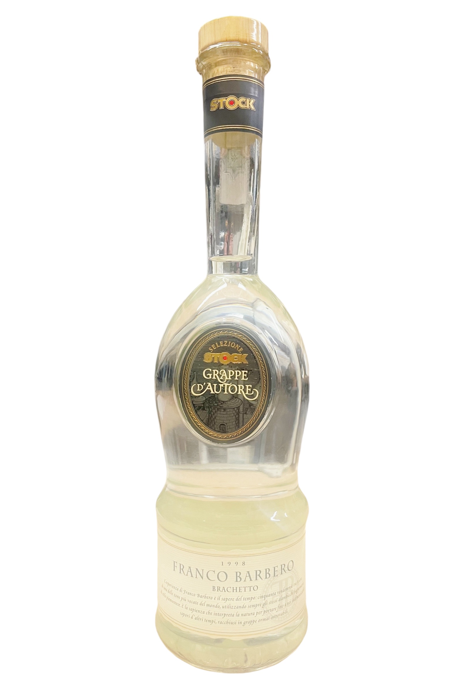 Grappa 1998 d´Autore Franco Barbero Brachetto Selezione Stock
