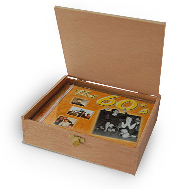 CD 1966 Musik Hits in Holzkiste mit Wunsch-Gravur