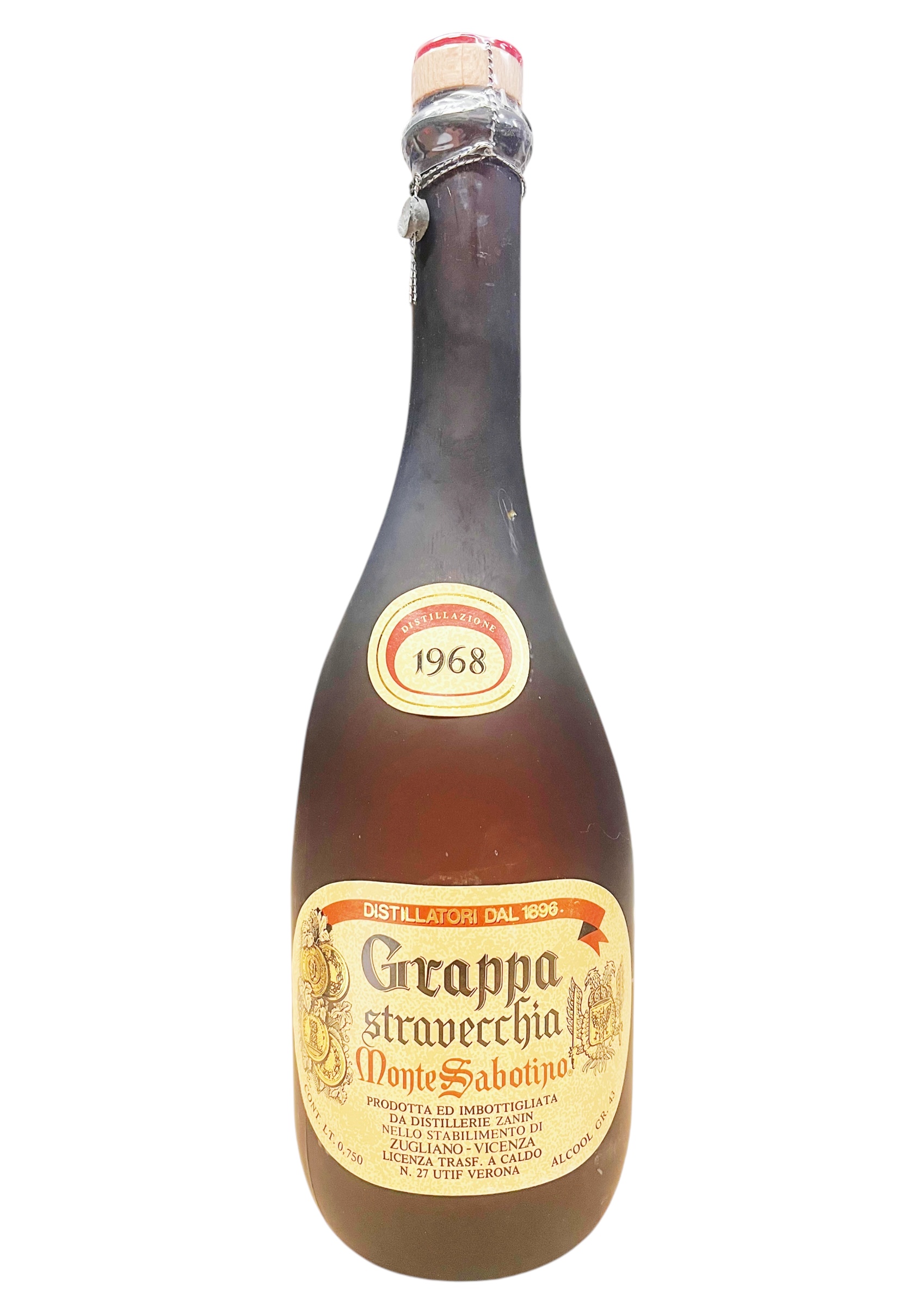 Grappa 1968 Monte Sabotino Stravecchia Zanin
