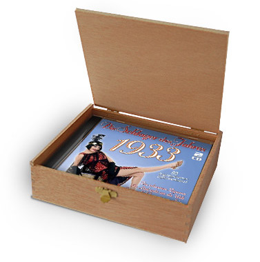 CD 1933 Schlager in Holzkiste mit Wunsch-Gravur