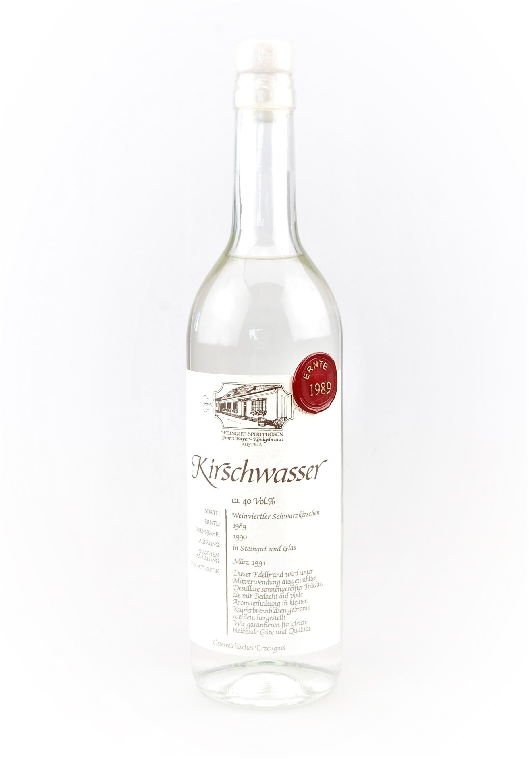 Obstbrand 1987 Bayer Apfelbrand Golden Delicious