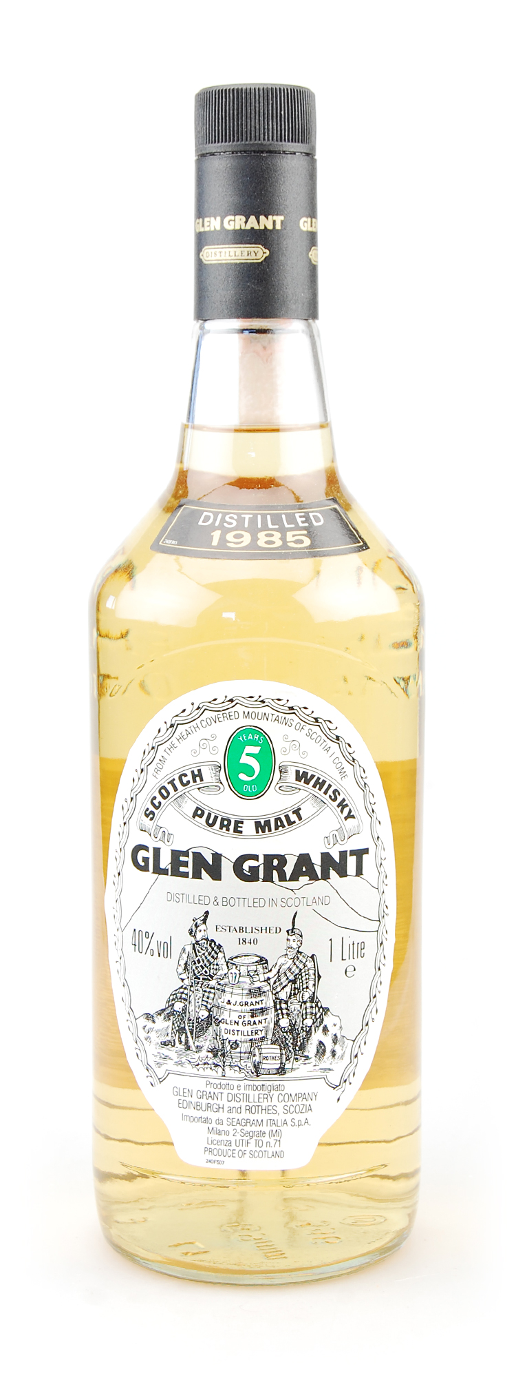 Whisky 1985 Glen Grant Highland Malt 5 years 1 Liter