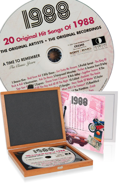 CD 1988 Musik-Hits in Luxusbox, auch mit Gravur!
