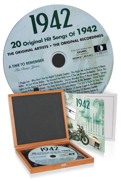 CD 1942 Musik-Hits in Luxusbox, auch mit Gravur!