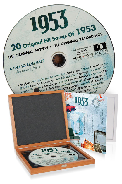 CD 1953 Musik-Hits in Luxusbox, auch mit Gravur!