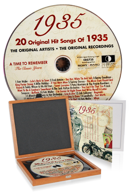 CD 1935 Musik-Hits in Luxusbox, auch mit Gravur!