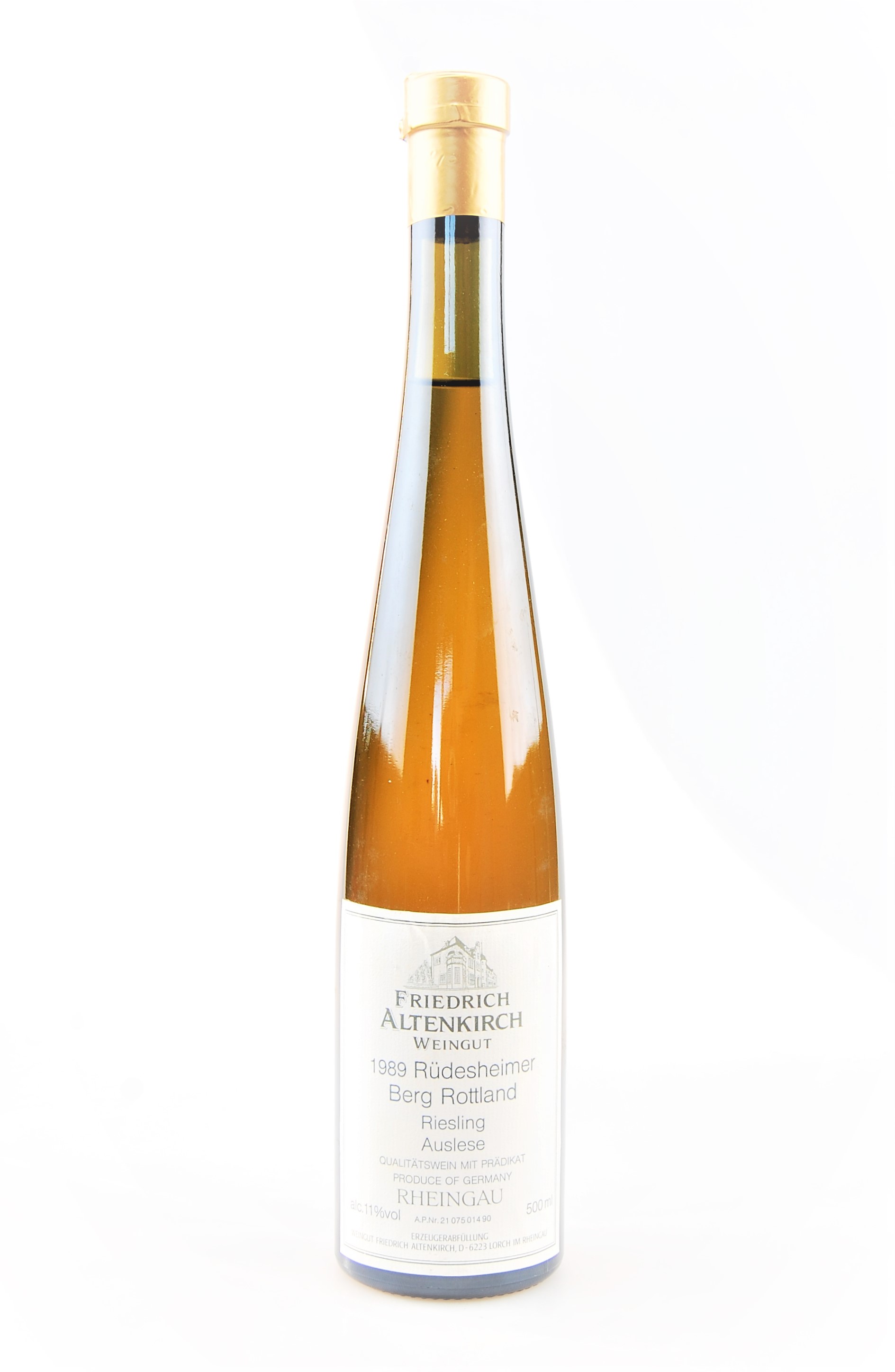 Wein 1989 Rüdesheimer Berg Rottland Riesling Auslese