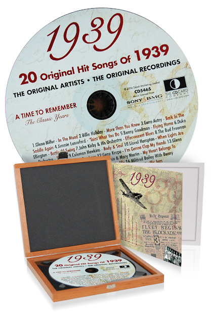 CD 1939 Musik-Hits in Luxusbox, auch mit Gravur!