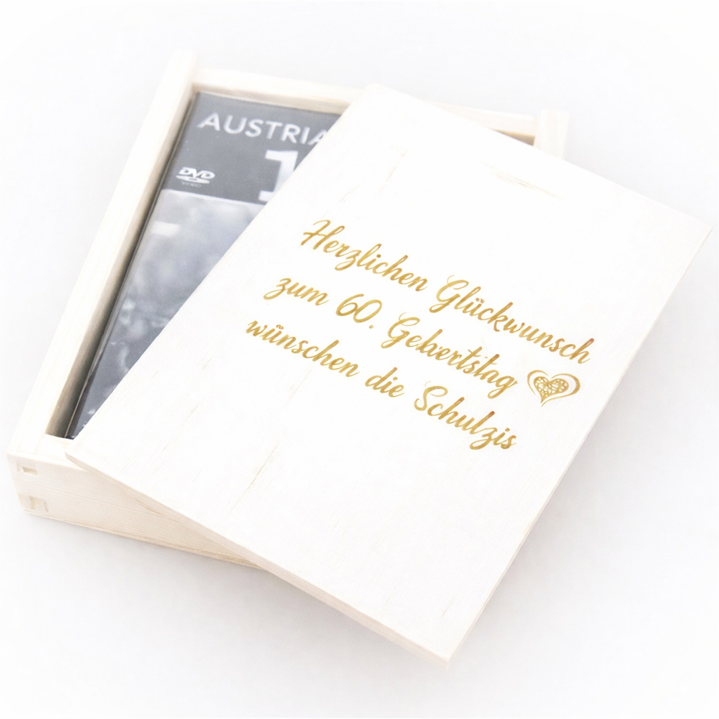 DVD 1918-1938 Chronik Austria Wochenschau in Holzkiste mit Gravur