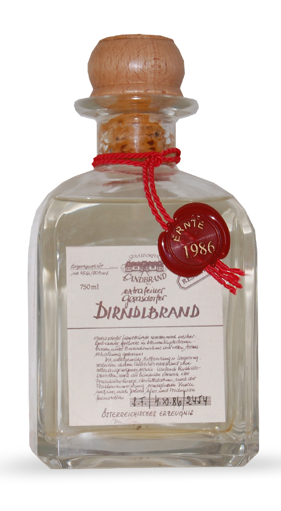 Obstbrand 1986 Gerasdorfer Kornelkirsche extrafein