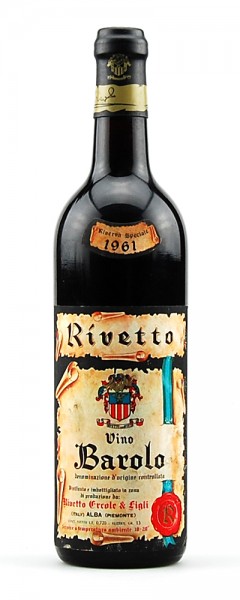 Wein 1961 Barolo Rivetto Riserva Speciale