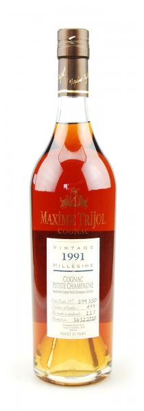 Cognac 1991 Maxime Trijol Petite Champagne