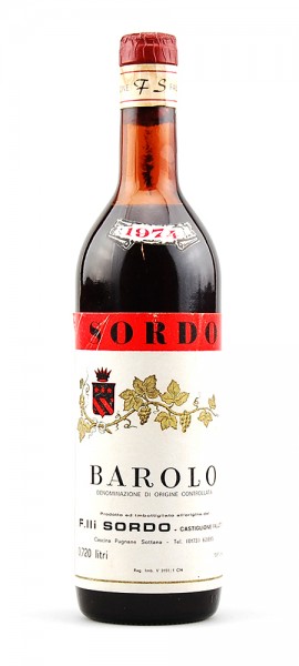 Wein 1974 Barolo Sordo