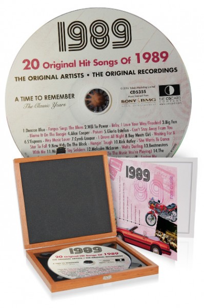 CD 1989 Musik-Hits in Luxusbox, auch mit Gravur!