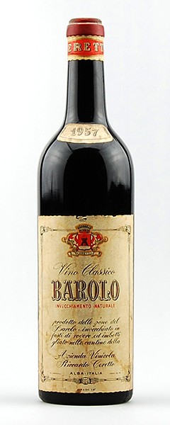 Wein 1957 Barolo Riccardo Ceretto Invecchiamento