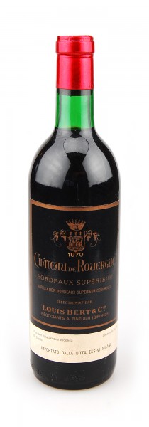 Wein 1970 Chateau de Rouergue Bordeaux Superieur