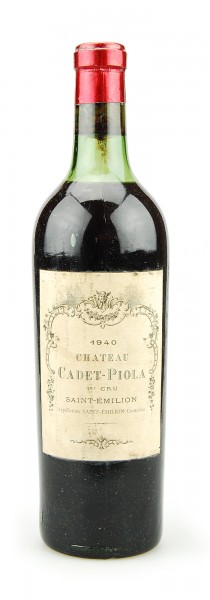 Wein 1940 Chateau Cadet-Piola 1er Grand Cru Classe