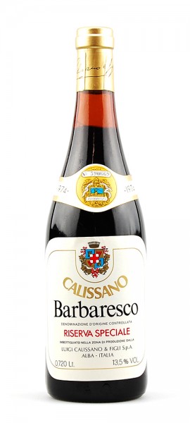 Wein 1974 Barbaresco Calissano Riserva Speciale