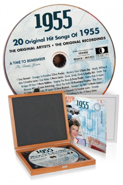 CD 1955 Musik-Hits in Luxusbox, auch mit Gravur!