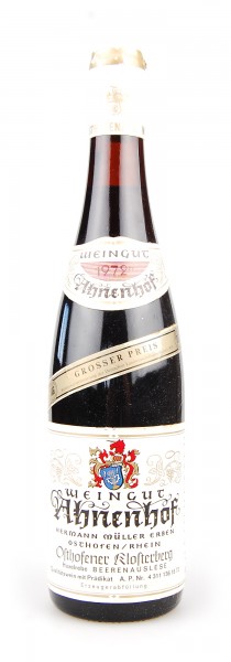Wein 1972 Osthofener Klosterberg Beerenauslese Huxelrebe