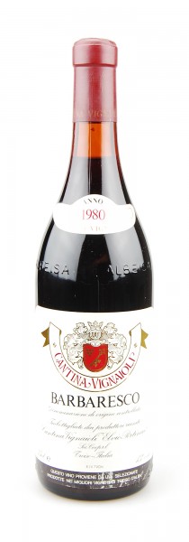 Wein 1980 Barbaresco Vignaiole - tolle rote Farbe!