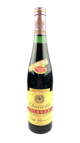 Wein 1958 Chiaretto del Lago di Garda Folonari