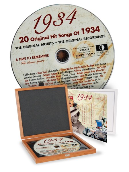 CD 1934 Musik-Hits in Luxusbox, auch mit Gravur!