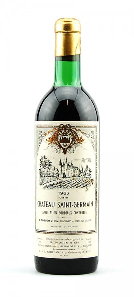 Wein 1966 Chateau Saint-Germain Appellation Bordeaux