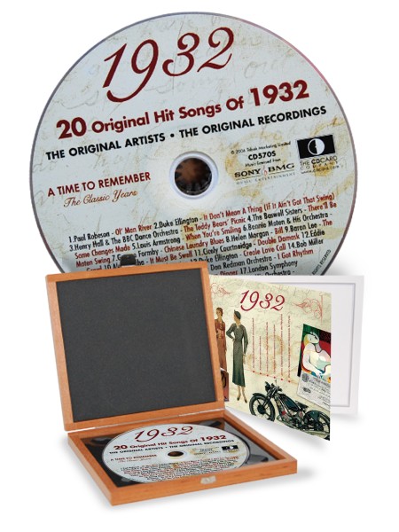CD 1932 Musik-Hits in Luxusbox, auch mit Gravur!