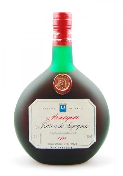 Armagnac 1958 Armagnac Baron de Sigognac