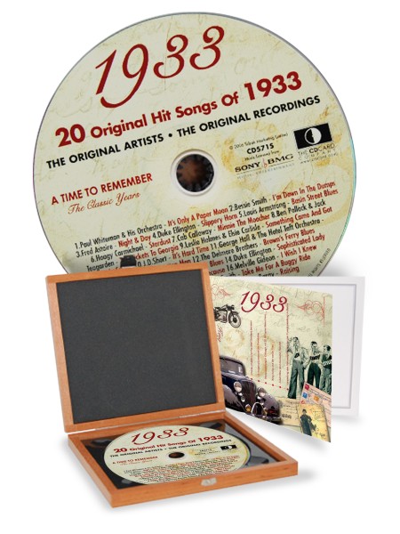 CD 1933 Musik-Hits in Luxusbox, auch mit Gravur!