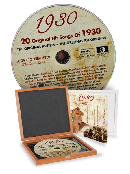 CD 1930 Musik-Hits in Luxusbox, auch mit Gravur!